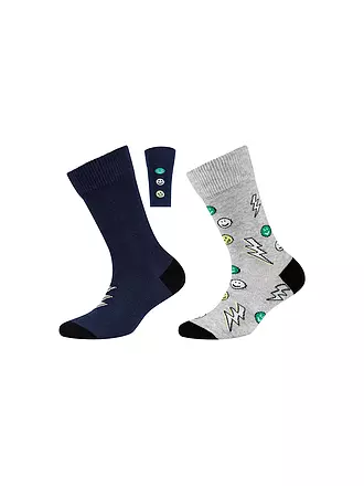 CAMANO | Jungen Socken 2er Pkg. fog melange | 